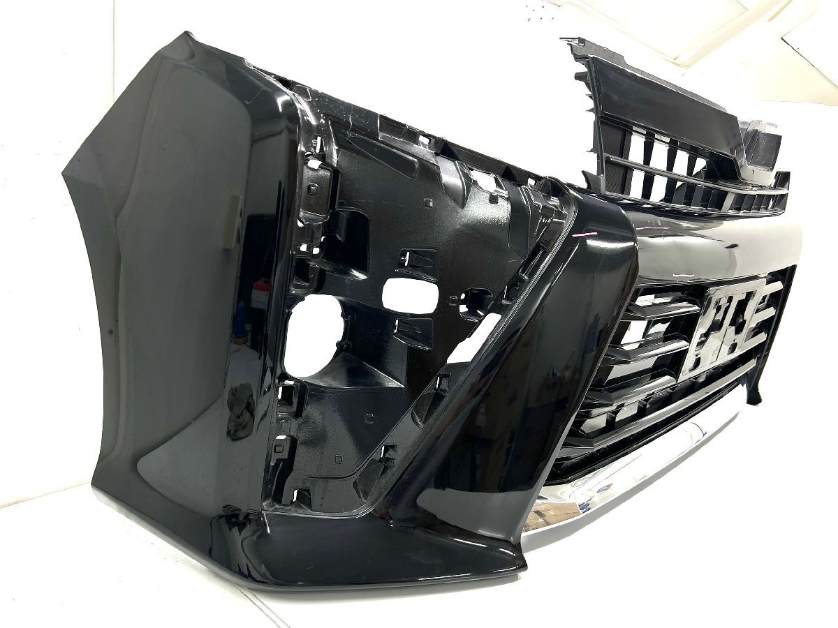 ★グリル・ロア付き★　トヨタ　ヴォクシー　ZRR80　後期　純正　フロントバンパー　52119-28L60　黒 ソリッド （B33-21） ヴォクシー ロアグリルの通販 voxy ROWEN(ロェン)(PREMIUM ヴォクシー80系後期用フロントグリル 中古車の