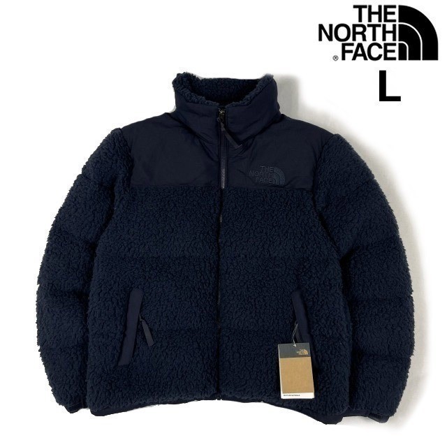 1円～!売切!【正規新品】THE NORTH FACE◆SHERPA NUPTSE JACKET ボア ダウンジャケット シェルパ ヌプシ US限定 600フィル(L)紺 190122-125