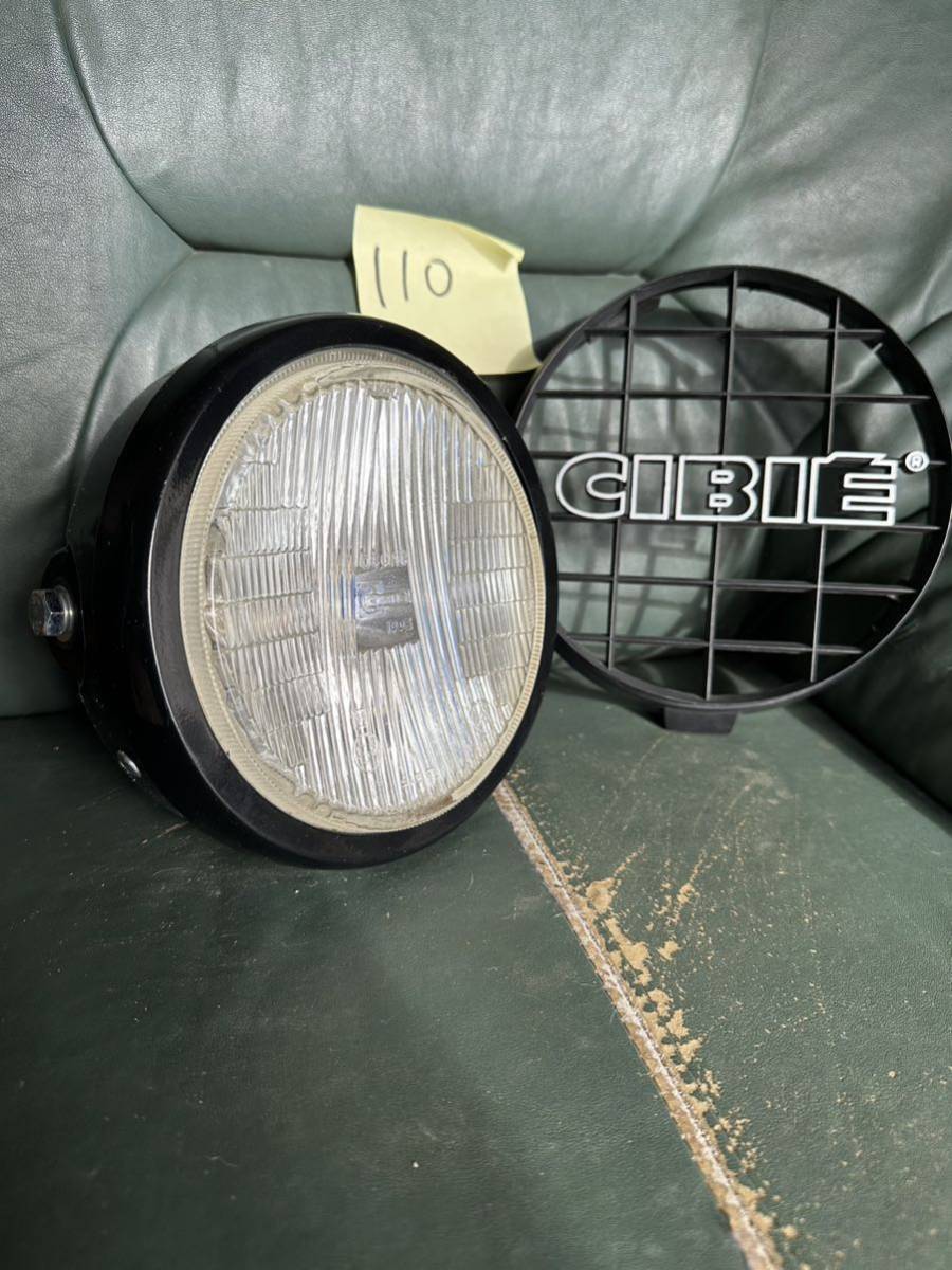 本物即決有当時物希少シビエオスカー凹みレンズ付きバブヘッドライトassy/検索バブホーク2CM250GS400LGT380GT550KH400SS500SS400KH250GT550