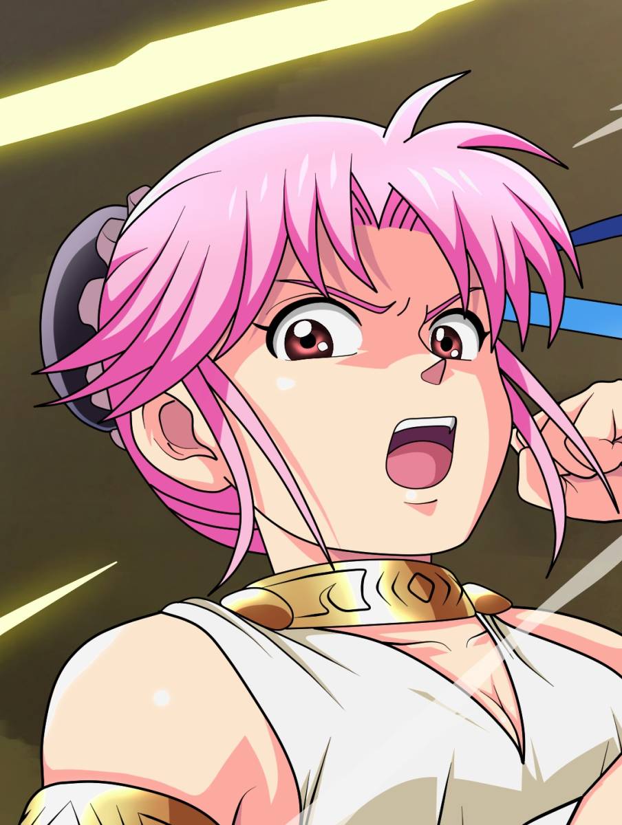 【A3サイズ】ドラゴンクエストダイの大冒険 マァム ハイキック Ver.選択式 CGイラスト