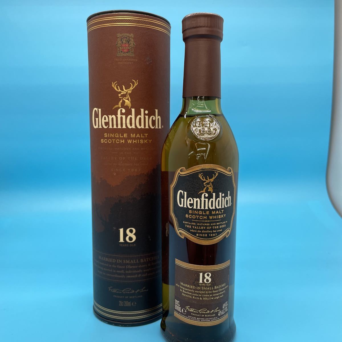 サ) [未開栓] Glenfiddich グレンフィディック 18年 200ml 箱付き ミニ