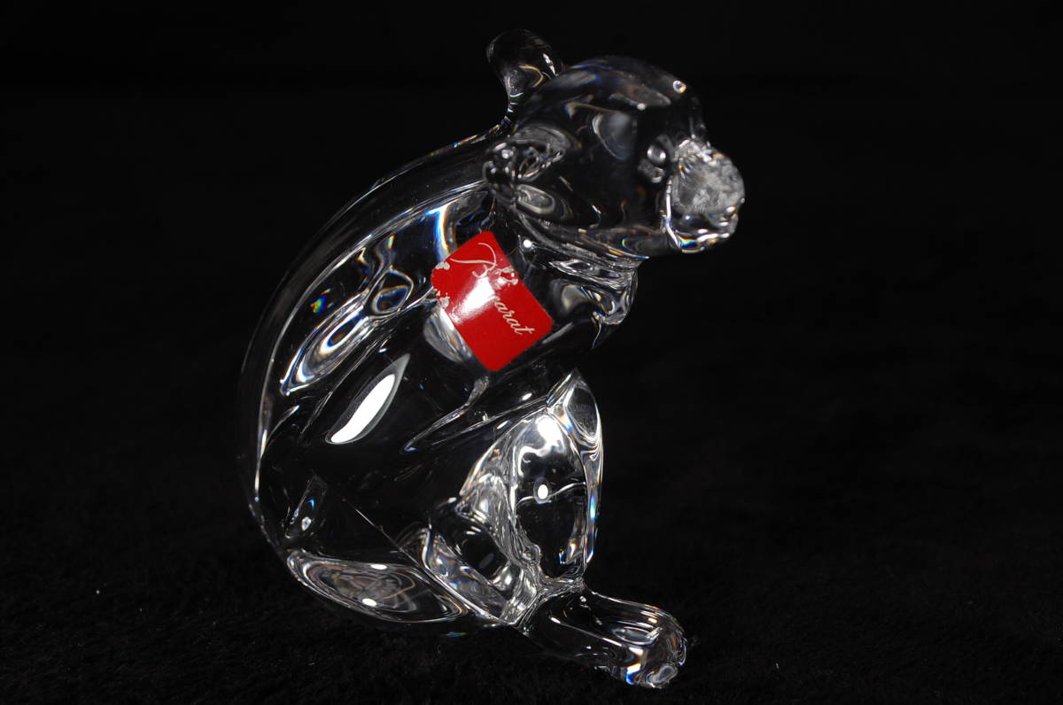 /に511.Baccarat バカラ クリスタル フィギア フィギュリン 置物 干支 申 猿 さる クリア 