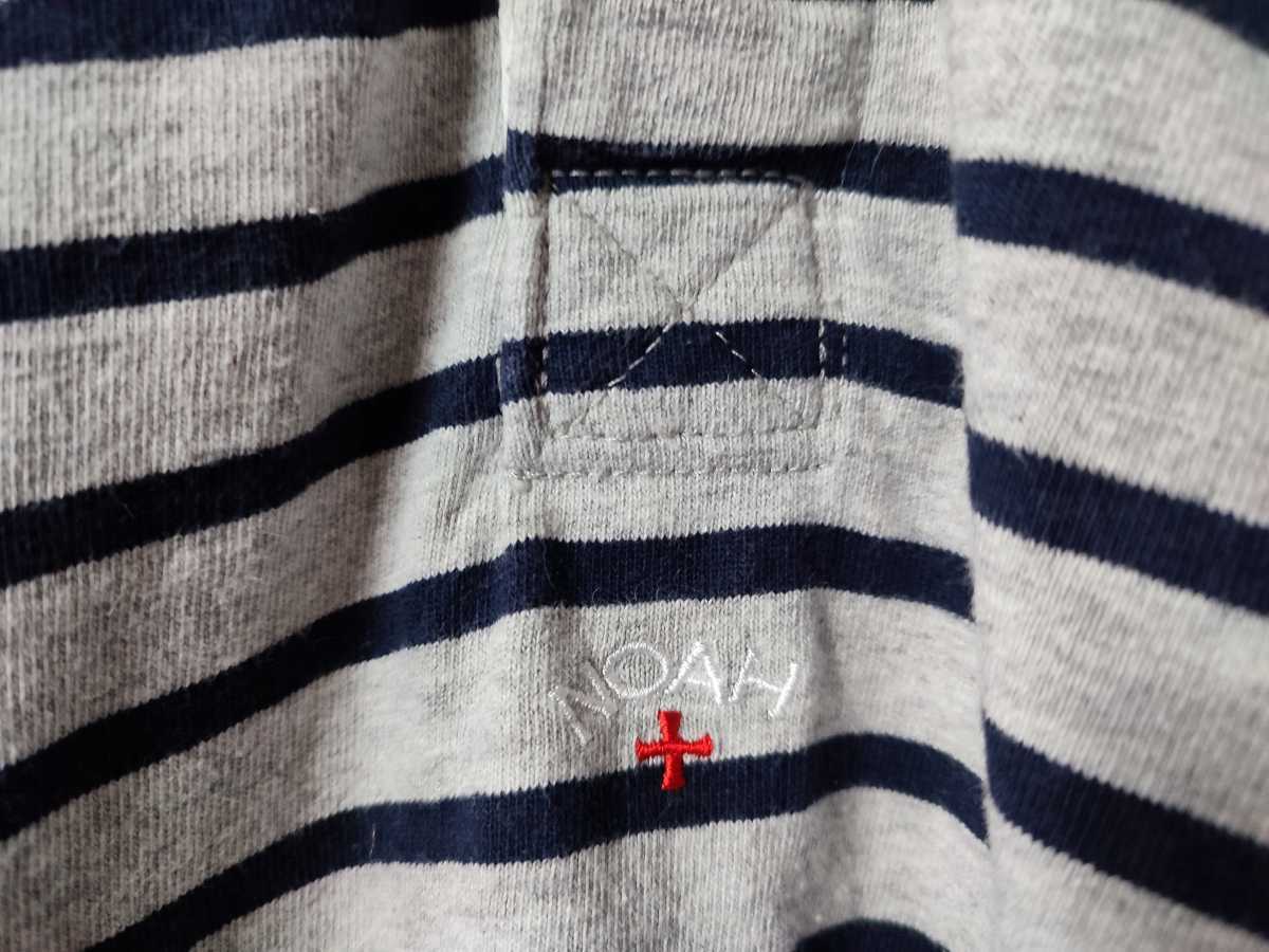 NOAH カナダ製 ラガーシャツ ボーダー サイズL nyc ノア 長袖 - Noah 