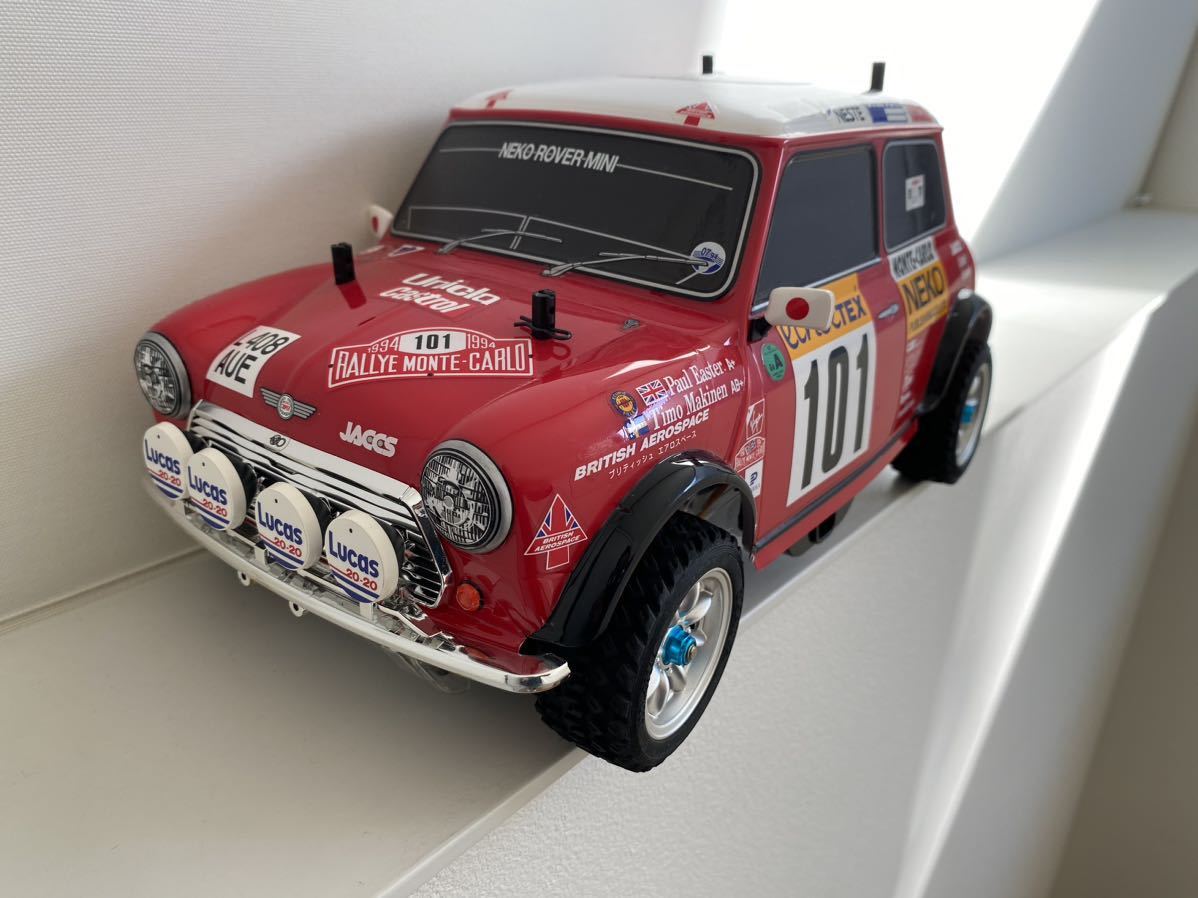 タミヤ　1/10 ROVER MINI モンテカルロRC ☆送料込み☆タミヤ 1/10 ミニクーパー モンテカルロラリー 完成ボディ