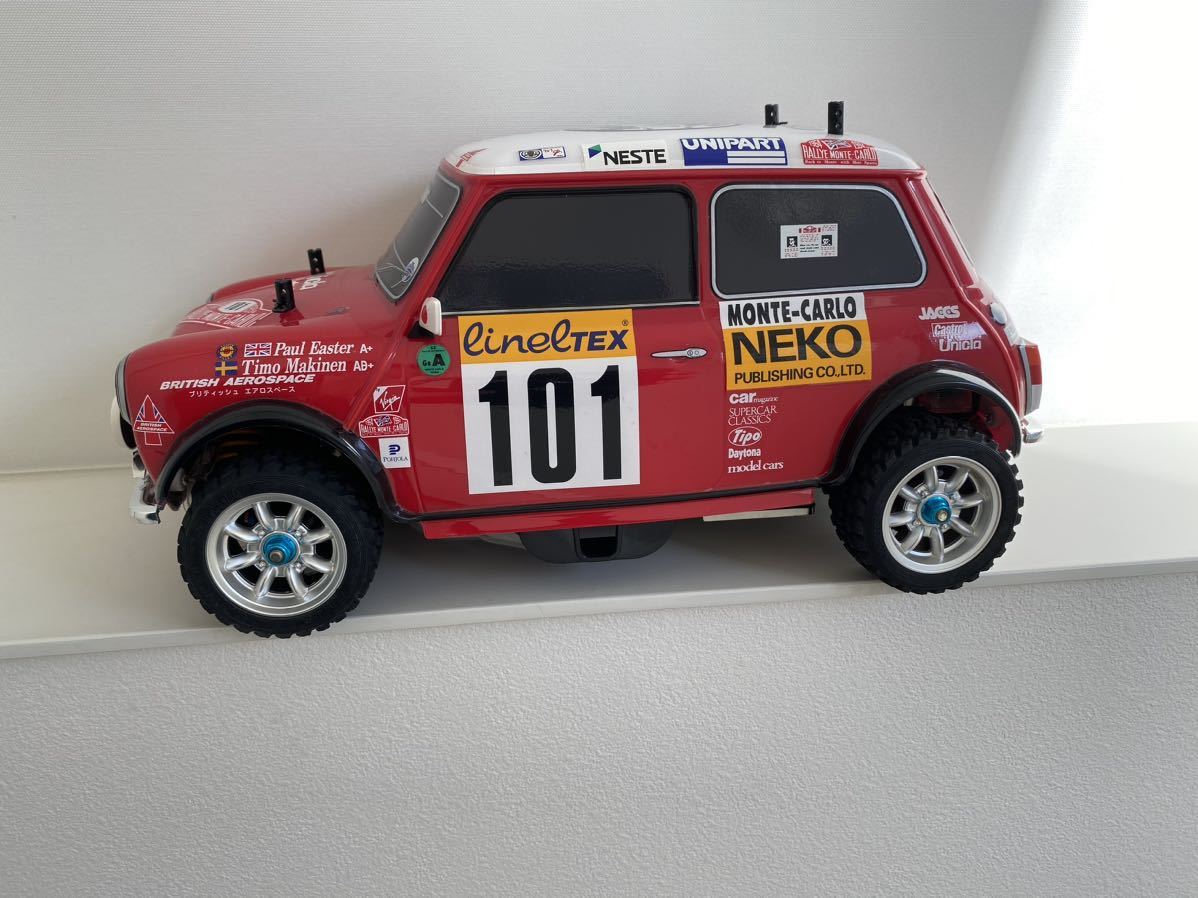 タミヤ　1/10 ROVER MINI モンテカルロRC ☆送料込み☆タミヤ 1/10 ミニクーパー モンテカルロラリー 完成ボディ