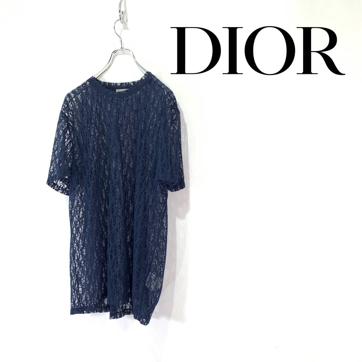 2021SS DIOR oblique ディオール オブリーク 総柄 シースル Tシャツ 