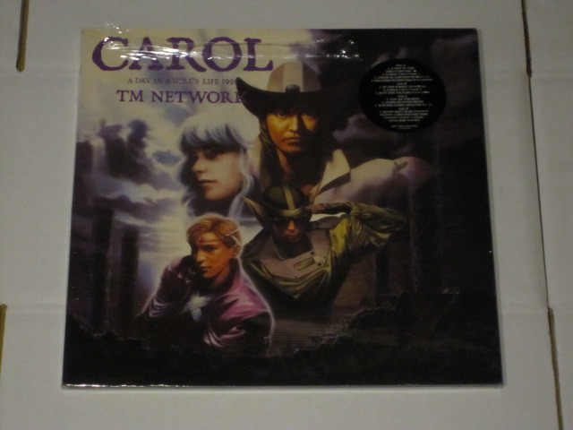LP 2枚組 TM NETWORK CAROL 1988 ステッカー シュリンク付 小室哲哉