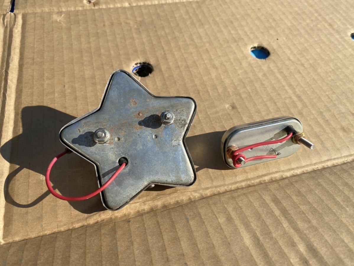 デコトラ 星マーカー レトロ 当時物 希少 ガラス 旧車 角マーカー