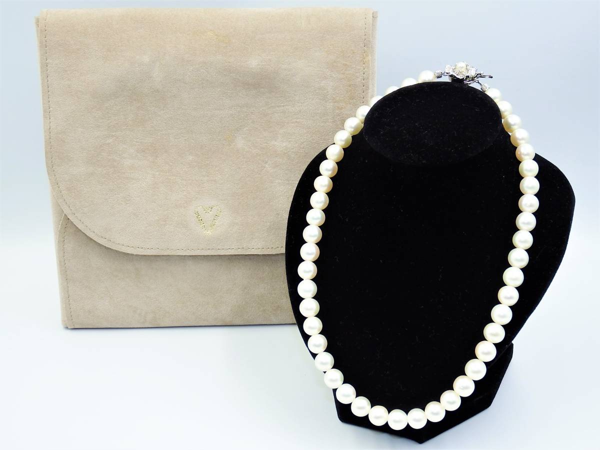 ◎VERITE/ベリテ/パール/本真珠/ホワイト/白/ネックレス/ペンダント/シルバー留め具/SILVER刻印/フォーマル/専用保管ケース付き/USED品