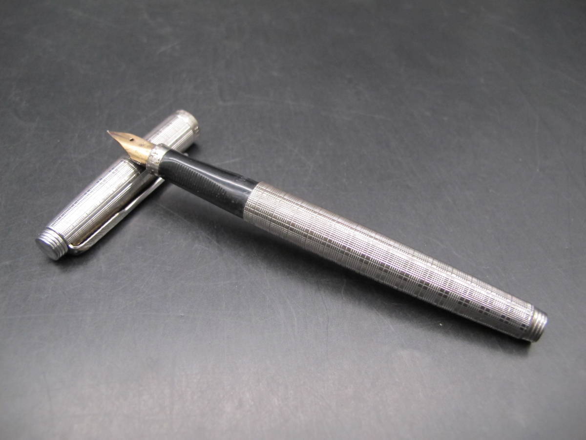 PARKER パーカー 30μ万年筆【ペン先14K】シルバー 事務、店舗用品 筆記