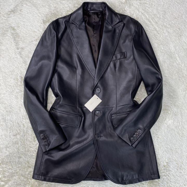 極美品】Brioni ブリオーニ レザージャケット テーラードジャケット 小 
