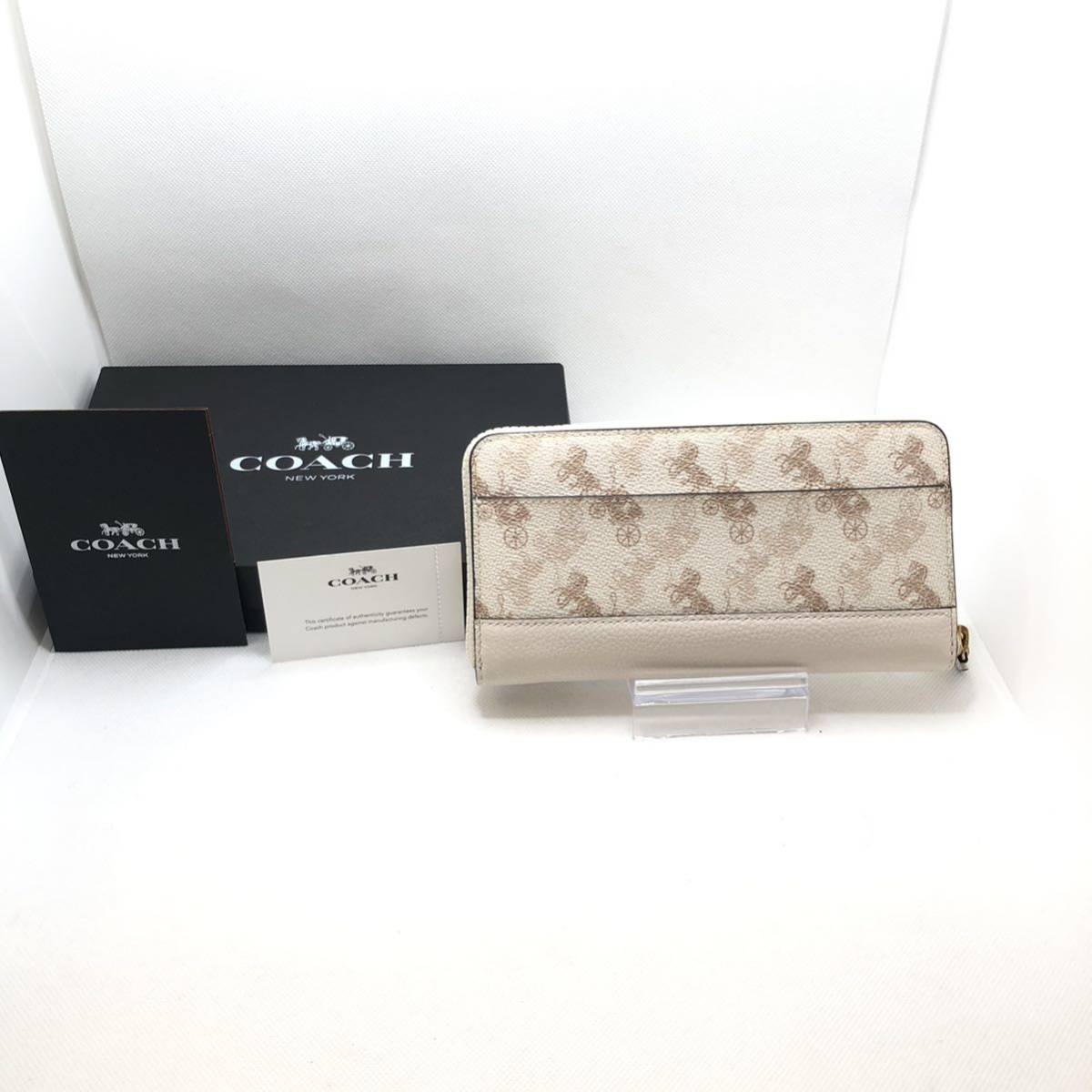 COACH アコーディオン ジップ ウォレット ウィズ ホース アンド 