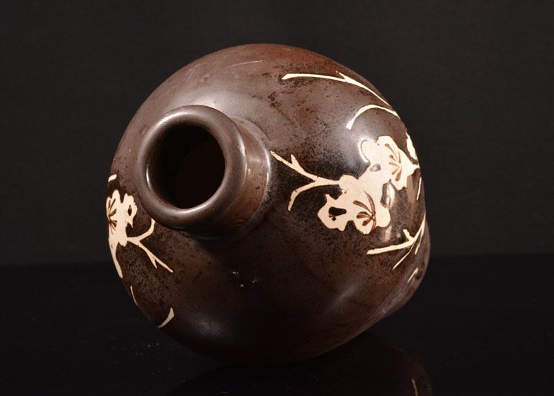 u382 希少品 古美術 中国古玩 宋磁州窯瓶 花瓶 水差 鳥 黒 u382 希少品