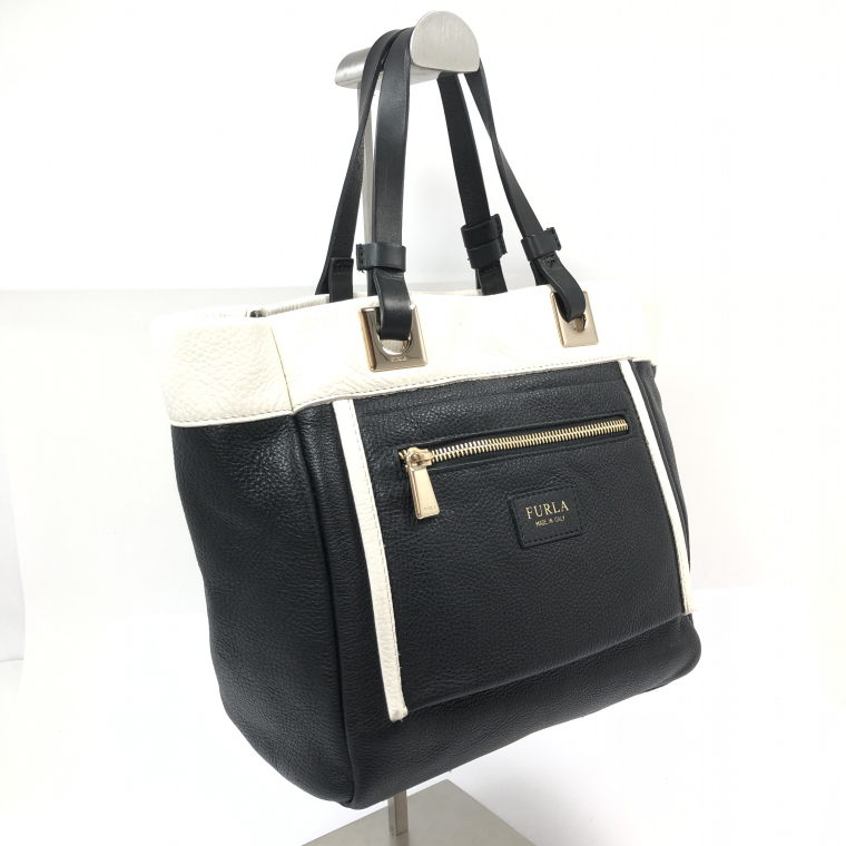 1円スタート フルラ FURLA ハンドバッグ 黒