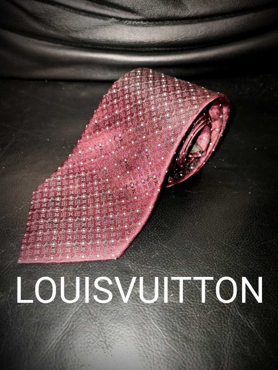 美品 イタリア製 ITALY ネクタイ ルイヴィトン LOUISVUITTON ドット柄