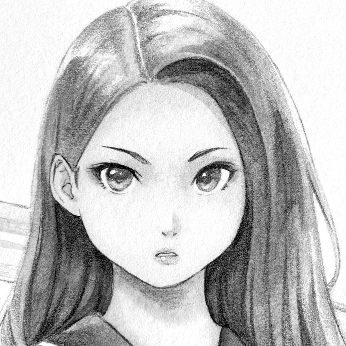 手描き イラスト 「Mono 677」A5サイズ 148mm×210mm イラスト 「Mono