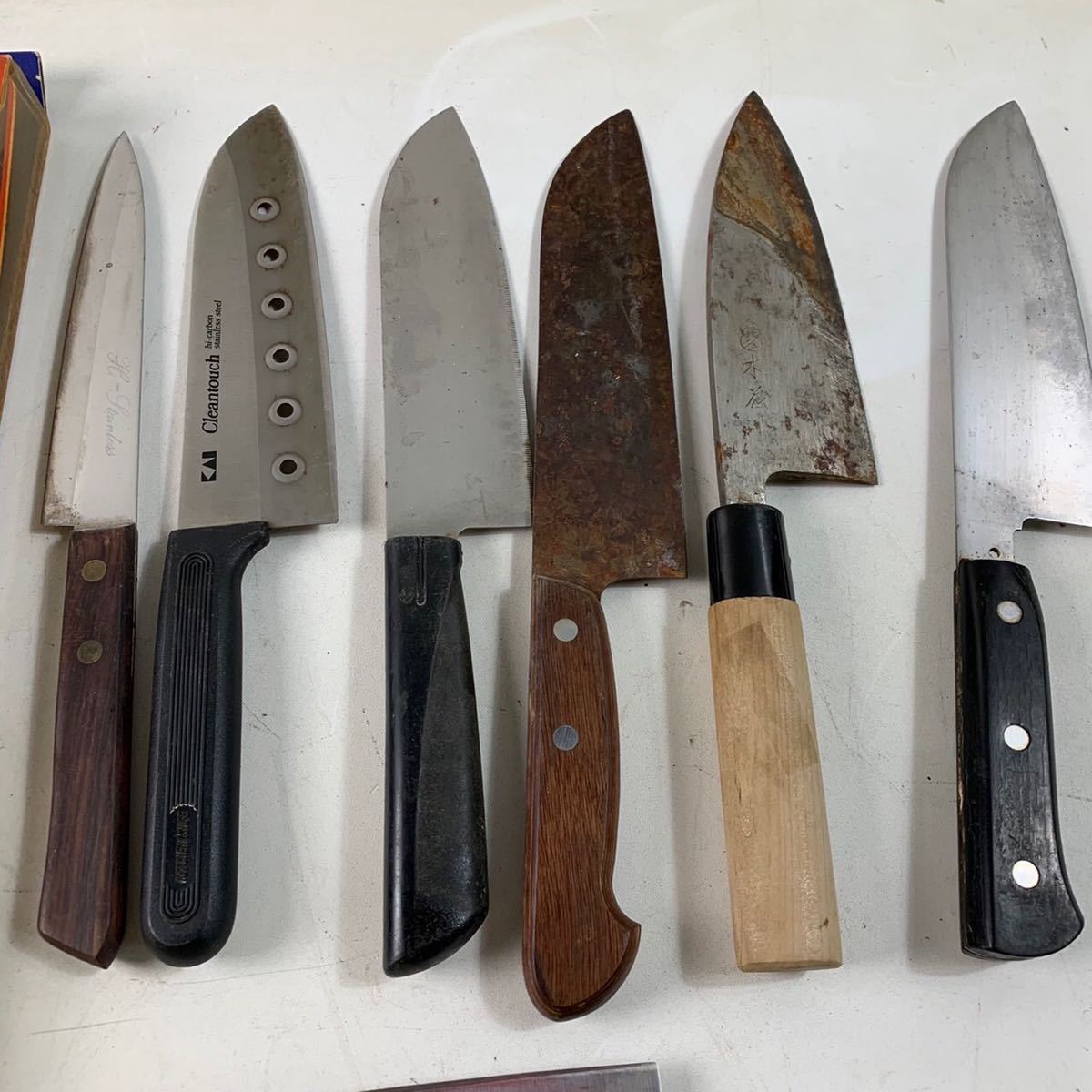 相出刃包丁 刃渡19.3㎝ 全長34.3㎝ 峰厚7.9mm ※片刃 中古品 全国一律