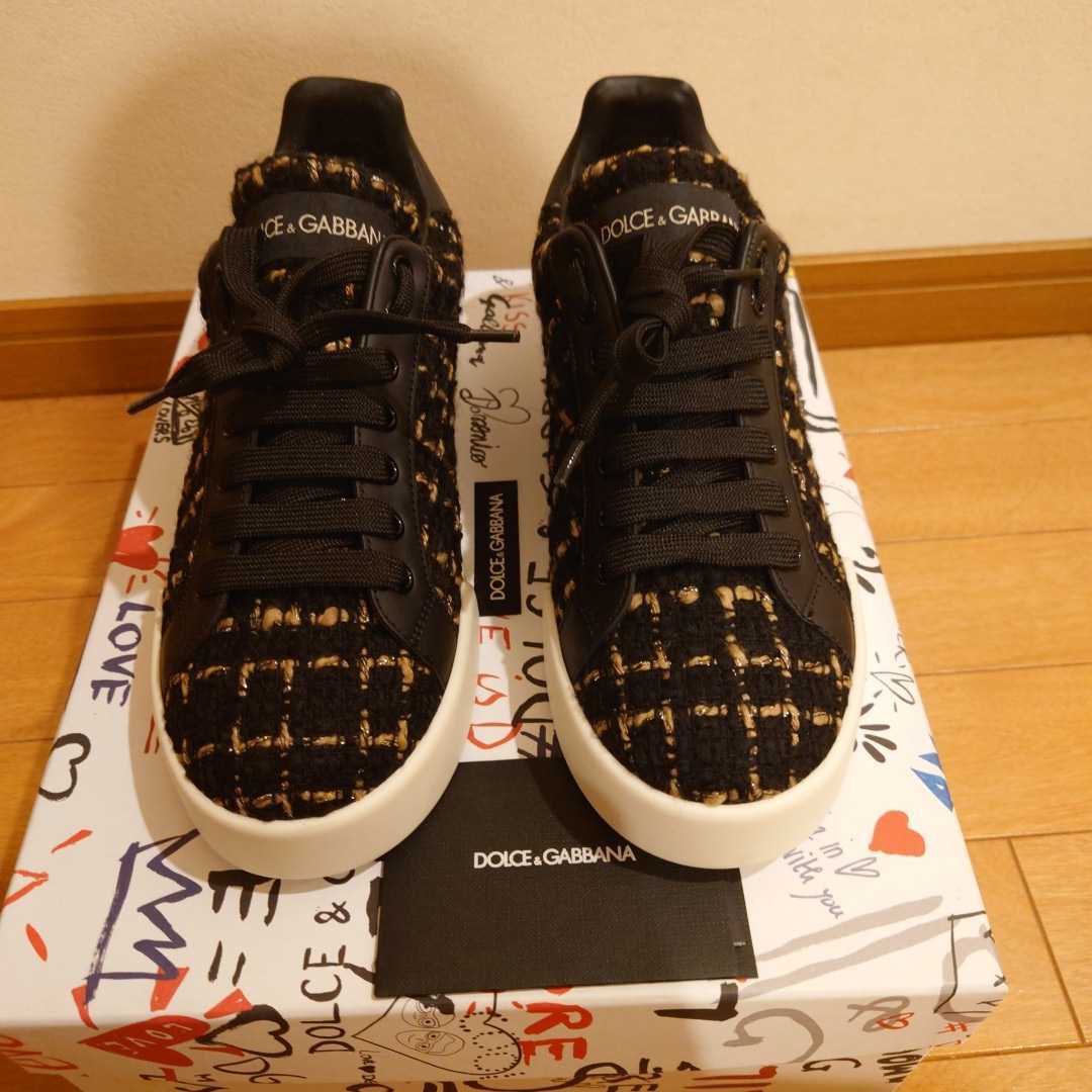 Dolce & Gabbana　ドルチェ&ガッバーナ　ツイード　スニーカー　38　未使用