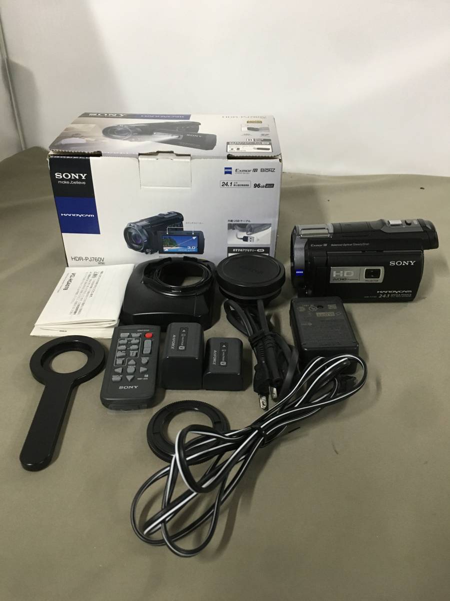 □SONY HANDYCAM HDR-PJ760V ビデオカメラ ブラック VCL-HGA07B レンズ