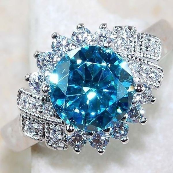 ★★★超～絢爛【極上の逸品】1円～ ◆ 21石 超大粒 サファイアレディースダイヤリング指輪 4ct 【プラチナ仕上】