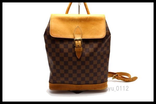 限定モデル希少美中古■LOUIS VUITTON ダミエ アルルカン レザー リュックサック ルイヴィトン■0112ef627572