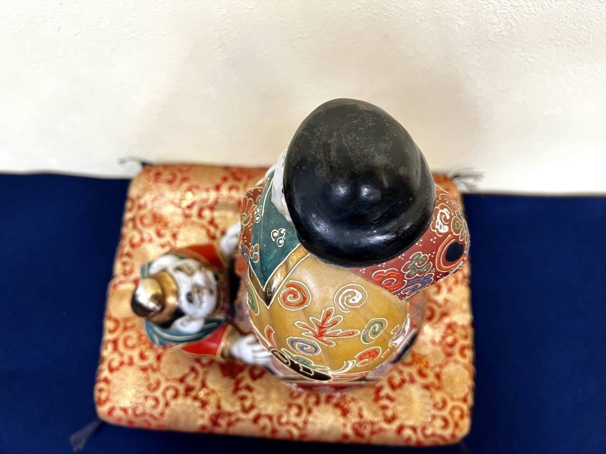 恵比寿大黒 大黒天様 七福神 九谷風 縁起物 厄除け 魔除け 重量2.5kg