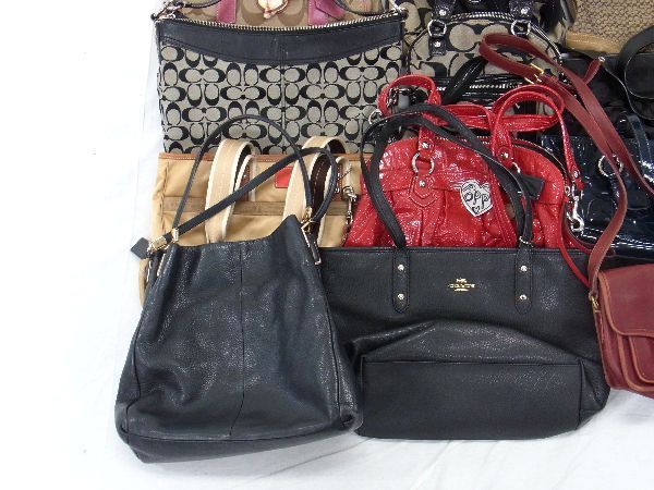 COACH バッグ 1円 COACH コーチ シグネチャー 等 キャンバス レザー 等 トートバッグ