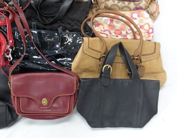 1円 COACH コーチ シグネチャー 等 キャンバス レザー 等 トートバッグ