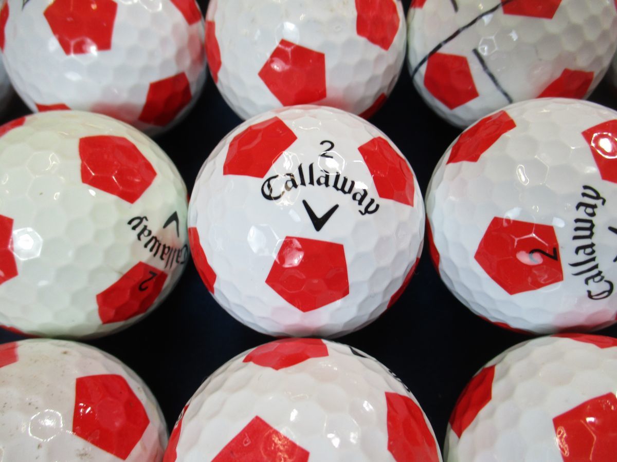 8141【お買得●】キャロウェイ Callaway CHROME SOFT/Xシリーズ [赤] 40個