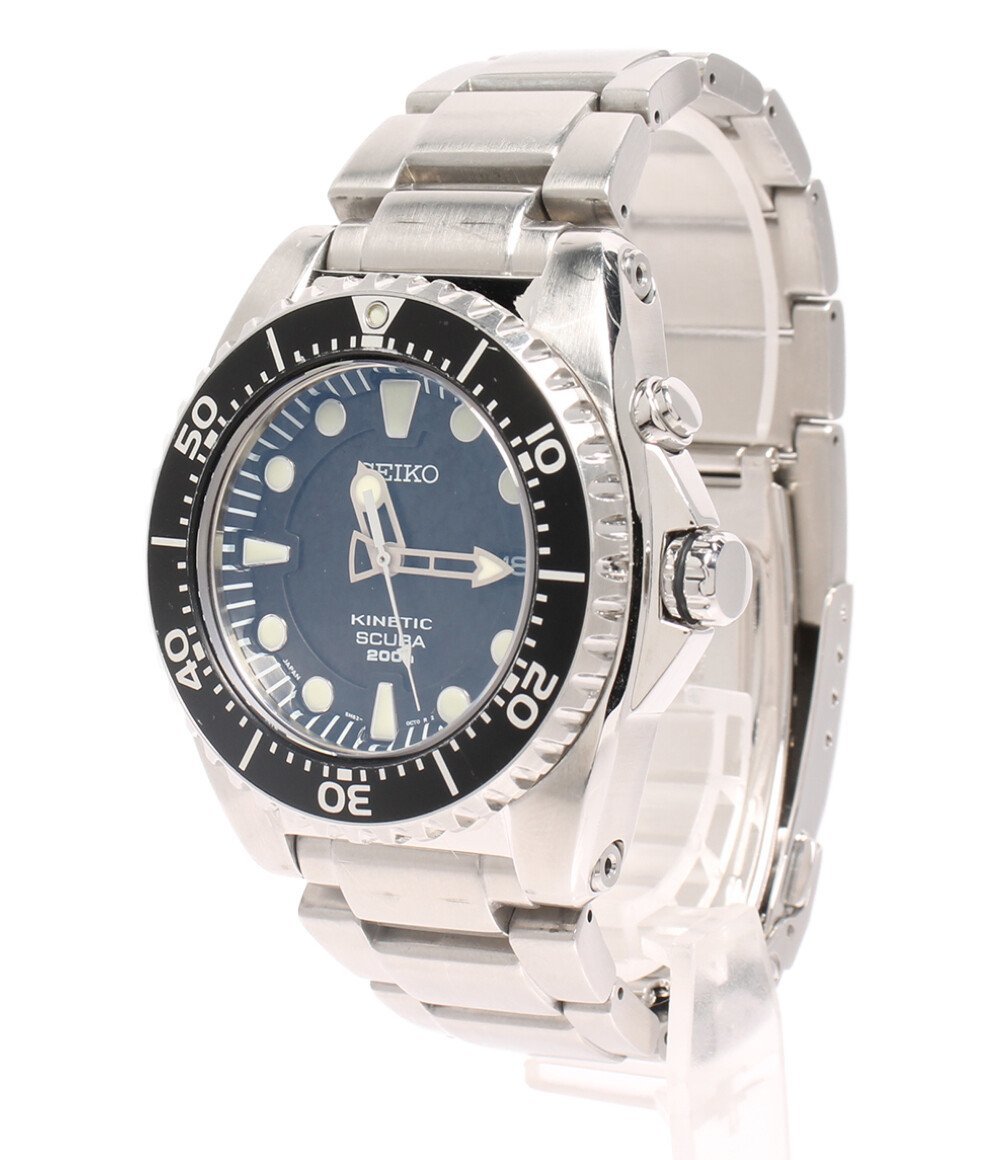 セイコー 腕時計 KINETIC SCUBA 200m 5M62-0BL0 オートクオーツ