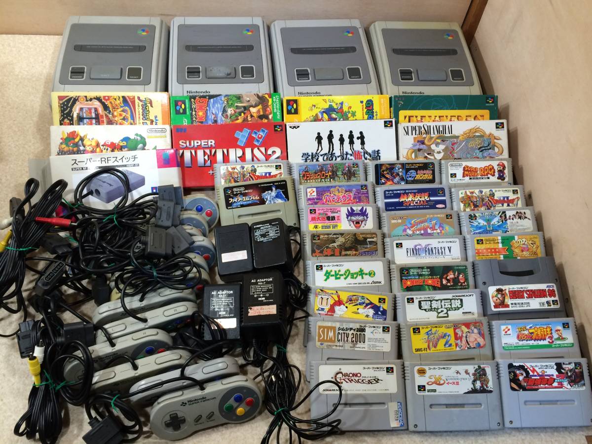 NS]Nintendo スーパーファミコン 本体/カセット まとめて ジャンク
