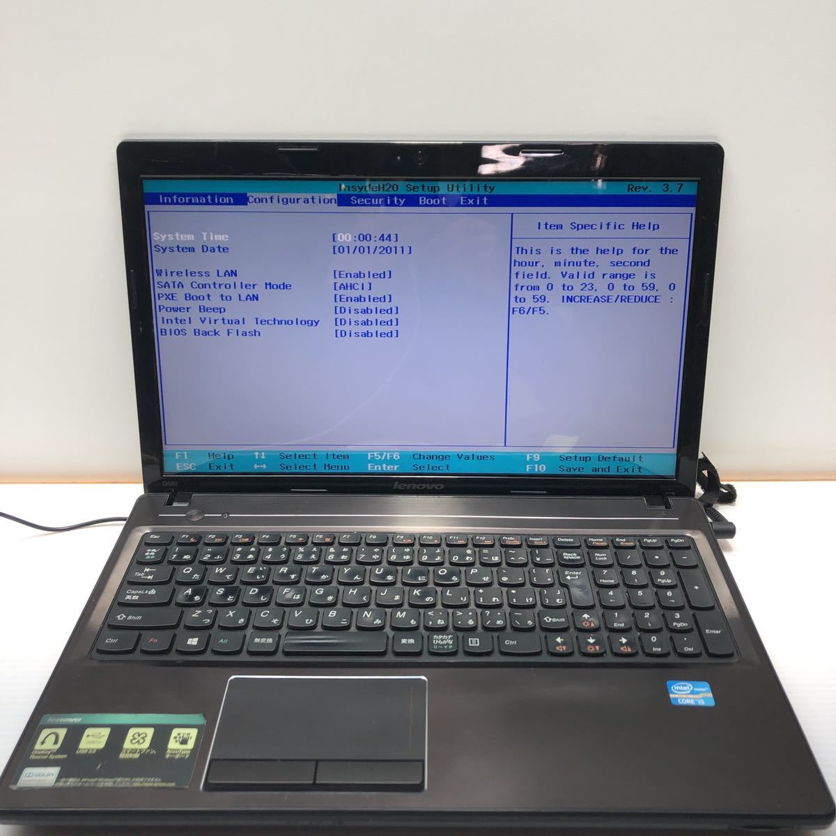 15インチ ノートパソコン LENOVO G580 Core i5/4GB/320GB/DVD/Web 