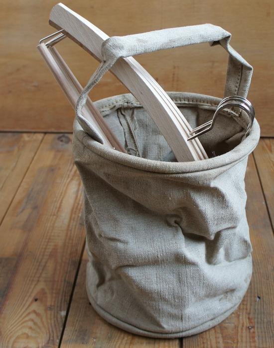 フランス軍放出品　アンティークキャンバスバケツ　041810