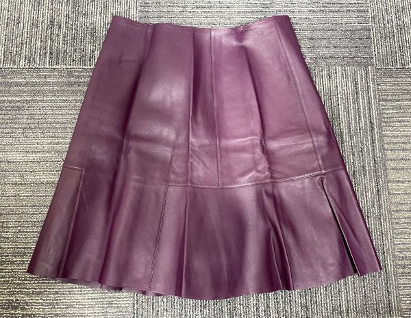 ロエベ 本革 ラムレザー スカート ロエベ LOEWE レザー スカート 本革  