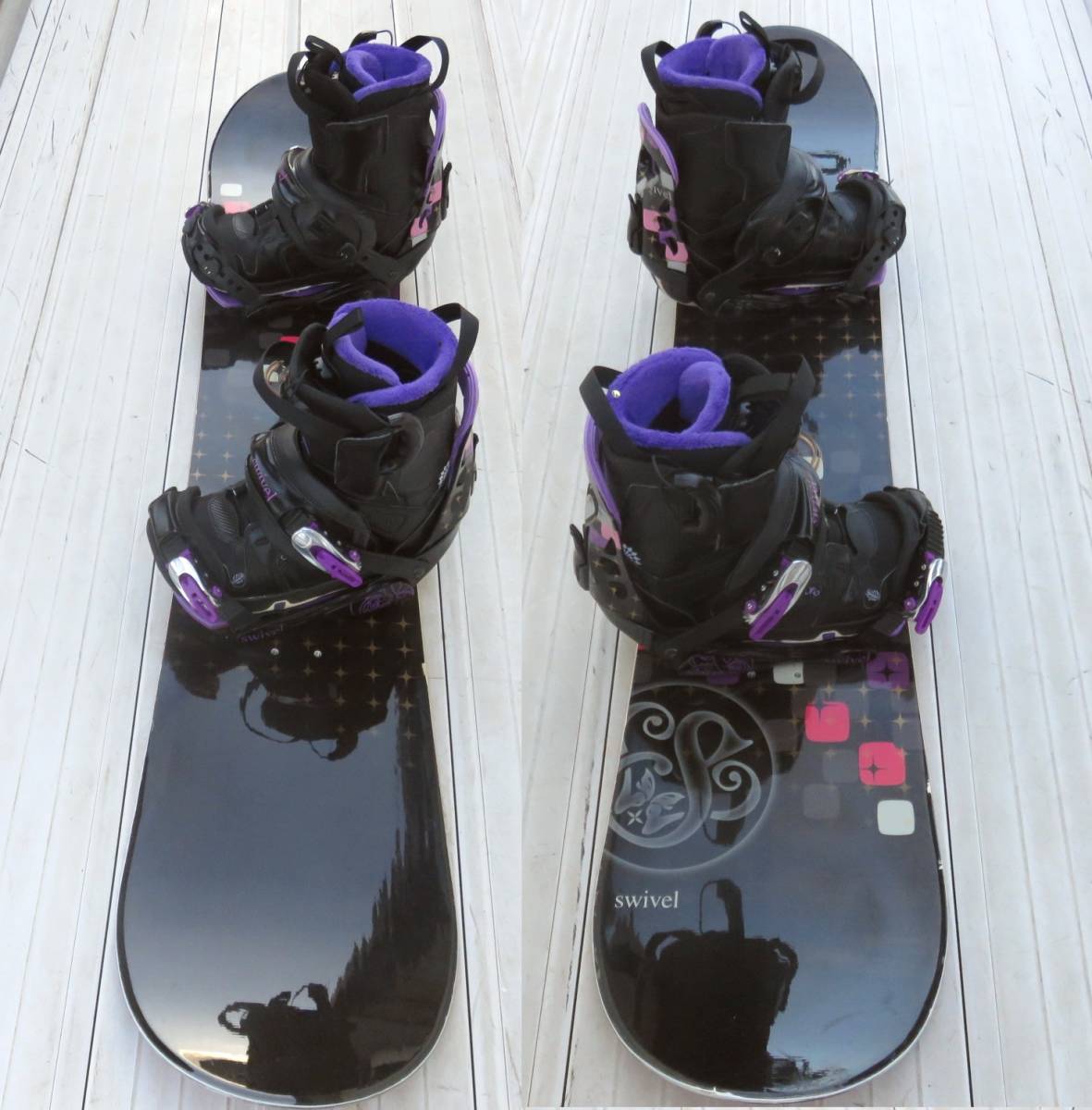 スノボー☆Swivel スイベル 142cm SALOMON-24.5cm ブーツ付 SALOMON