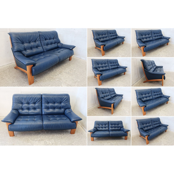 T5392☆展示極美品☆karimoku☆カリモク☆本革☆レザー☆