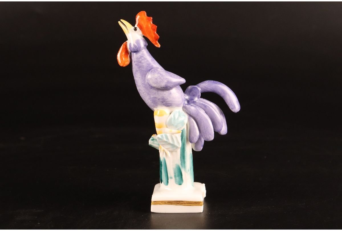 URA]Meissen/マイセン/干支シリーズフィギュリン酉/7-1-153(検)骨董/鳥