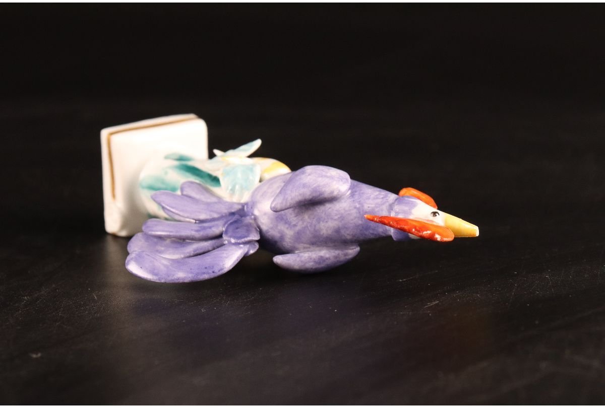 URA]Meissen/マイセン/干支シリーズフィギュリン酉/7-1-153(検)骨董/鳥