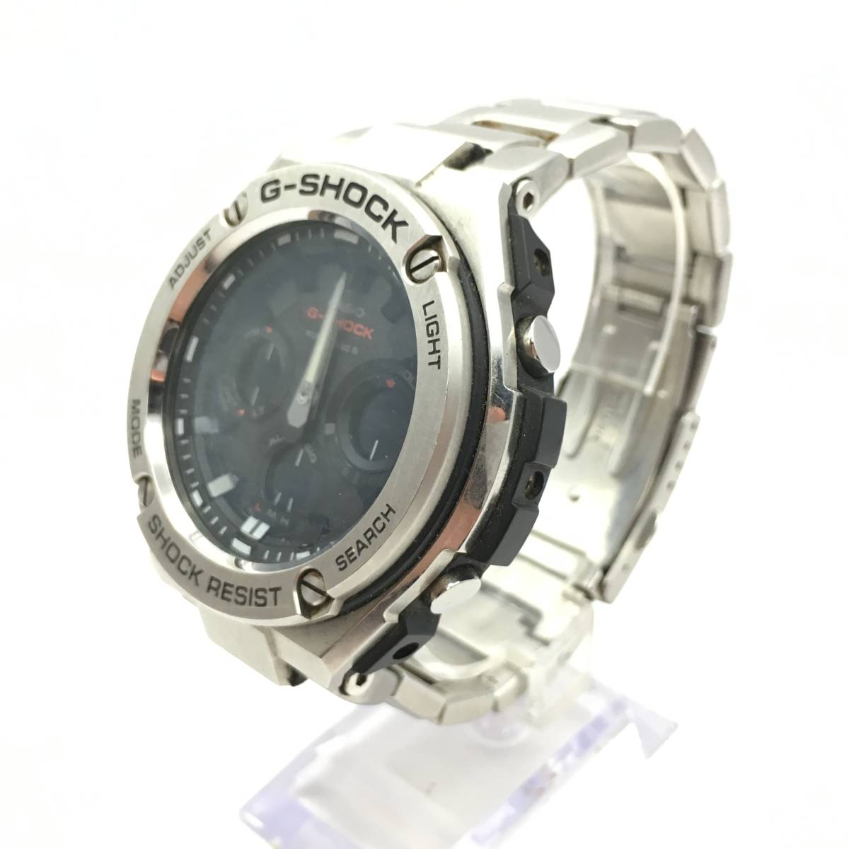 ST-1101 CASIO/カシオ G-SHOCK デジアナ文字盤 メンズ 電波ソーラー 腕時計 GST-W1100 動作不安定 ジャンク扱い