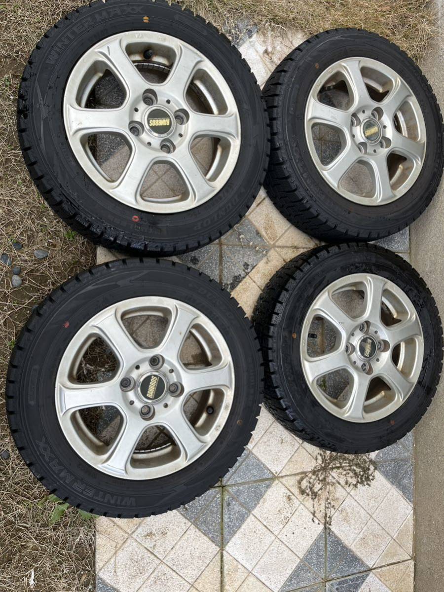 送料込　155/65-13 155/80R13 ダンロップウインターマックス02 WM02 ほぼ新品　中古品　スタッドレスタイヤ