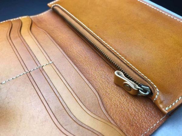 最高の贅沢 新品 栃木レザー本革 長財布 牛ヌメ革 ウォレット
