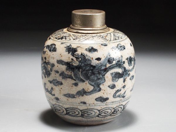 激安大特価，最新作 U545. 中国古玩 元代 染付 龍図 茶器 茶入 /