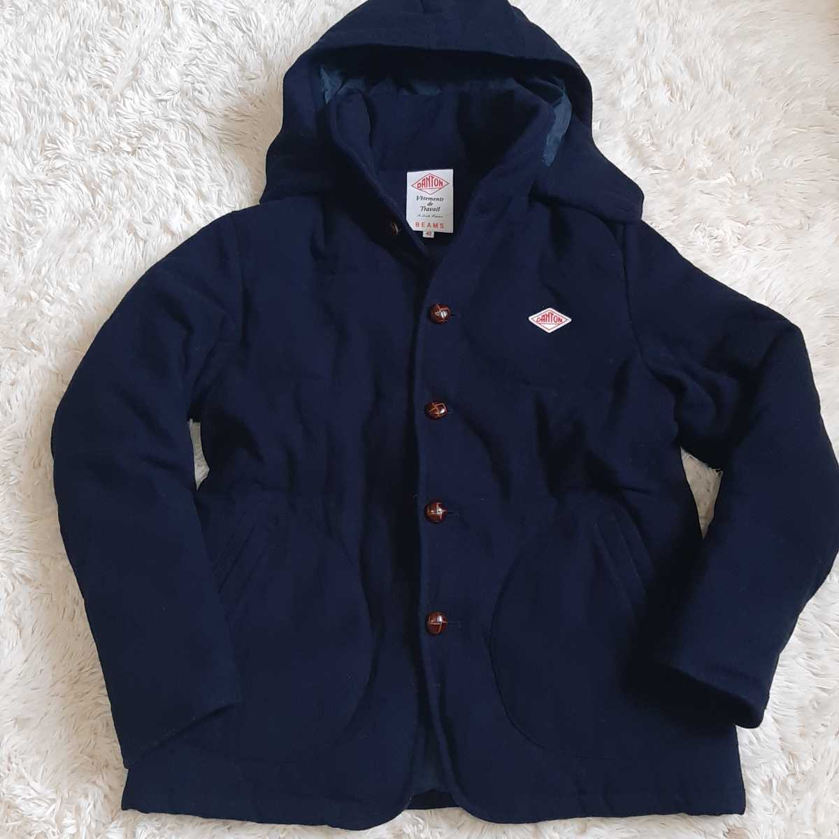 希少☆【DANTON×BEAMS】ウールモッサジャケット くるみボタン ネイビー