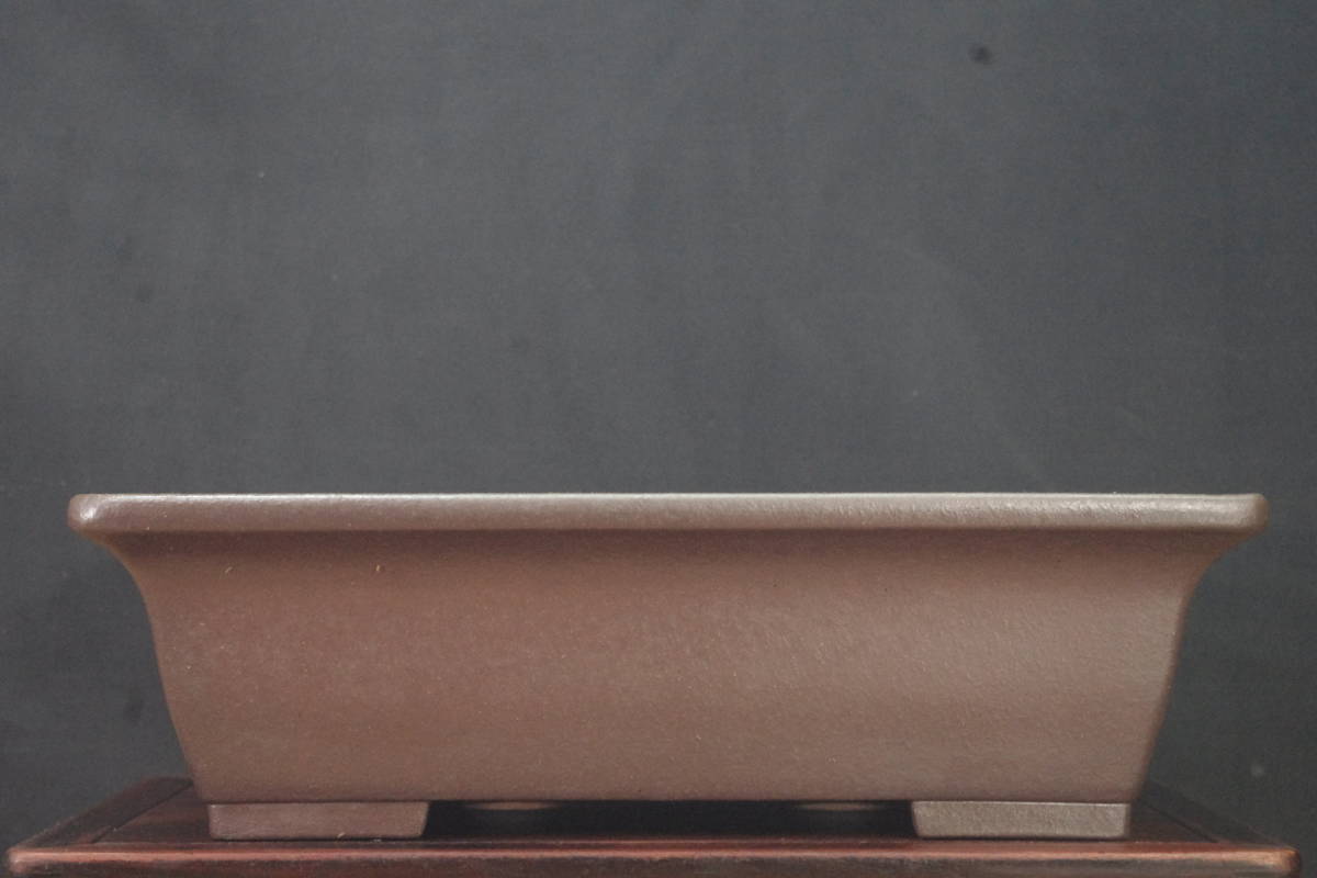 ★盆栽日和★　和鉢 【山秋】 外縁長方鉢　43.3㎝