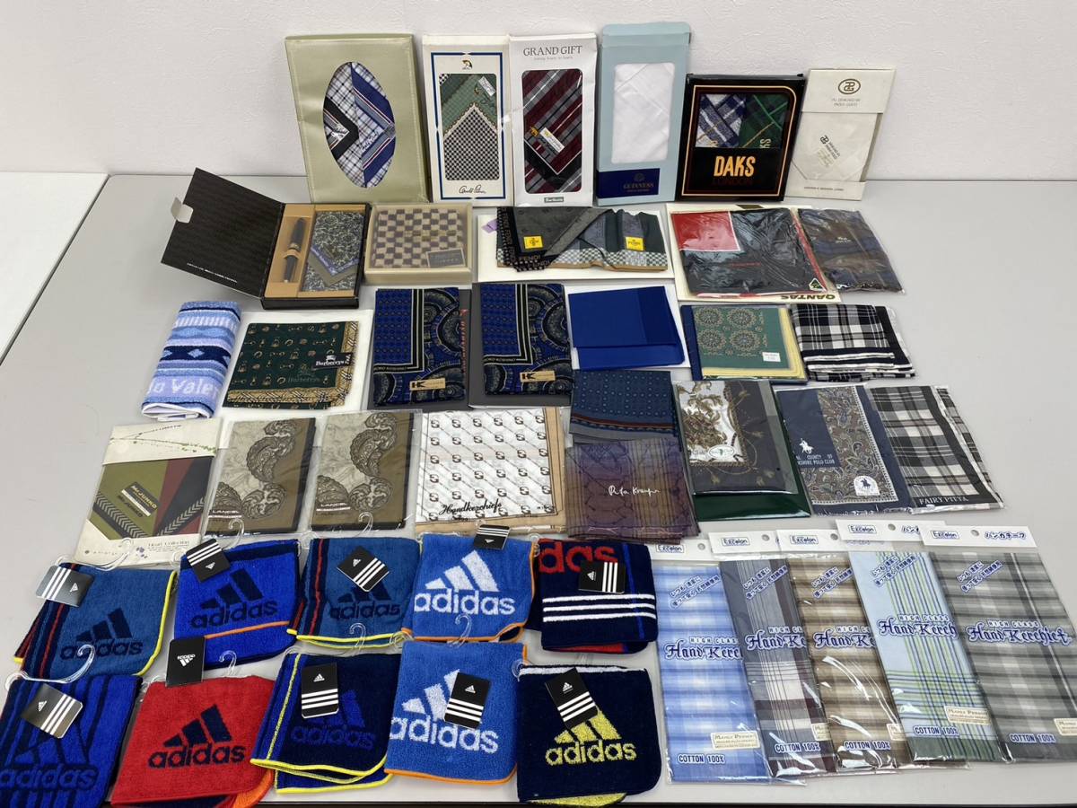 23I0125★☆ メンズ 男性用 紳士用 ハンカチ ブランド多数 まとめ セット Burberrys DAKS FENDI Polo adidas HIROKO KOSHINO など ★☆