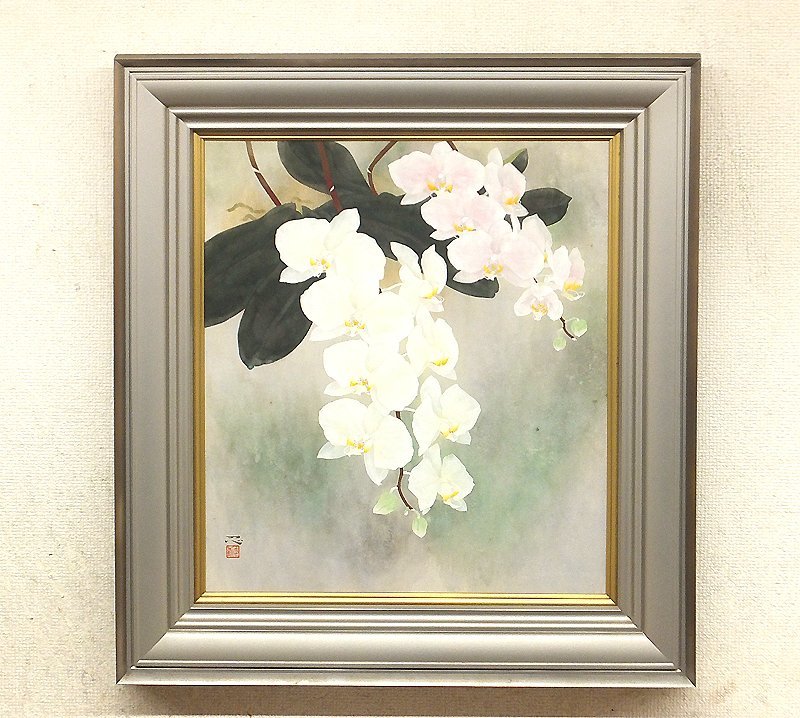 【GLC】霜鳥忍 「連舞」 日本画10号共シール 日本美術院研究会員 横浜美術協会会員 師：松尾敏男