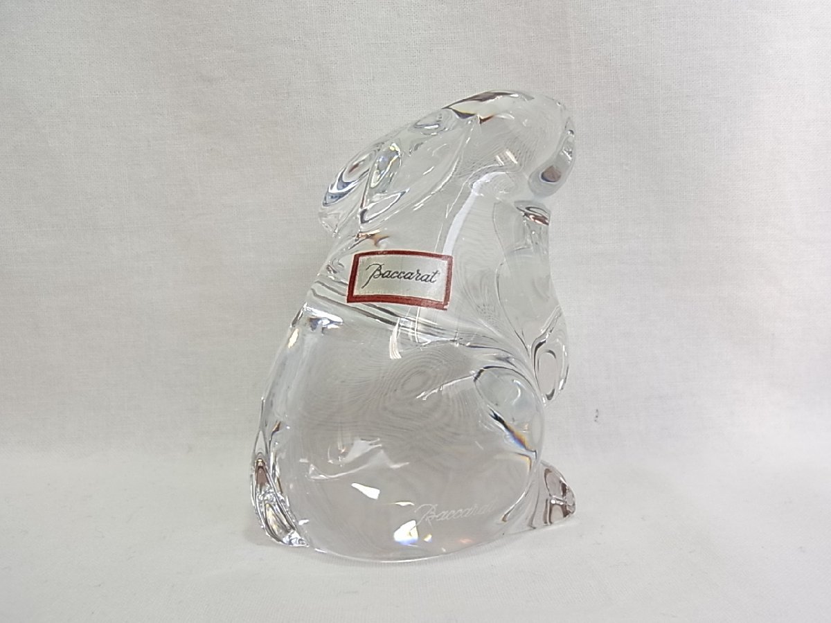 バカラ：兎置物共箱無し：サイズ縦80mm×43mm奥行き60mm：新品では御座いませんが綺麗なよい状態の美品です；割れかけ共箱無し