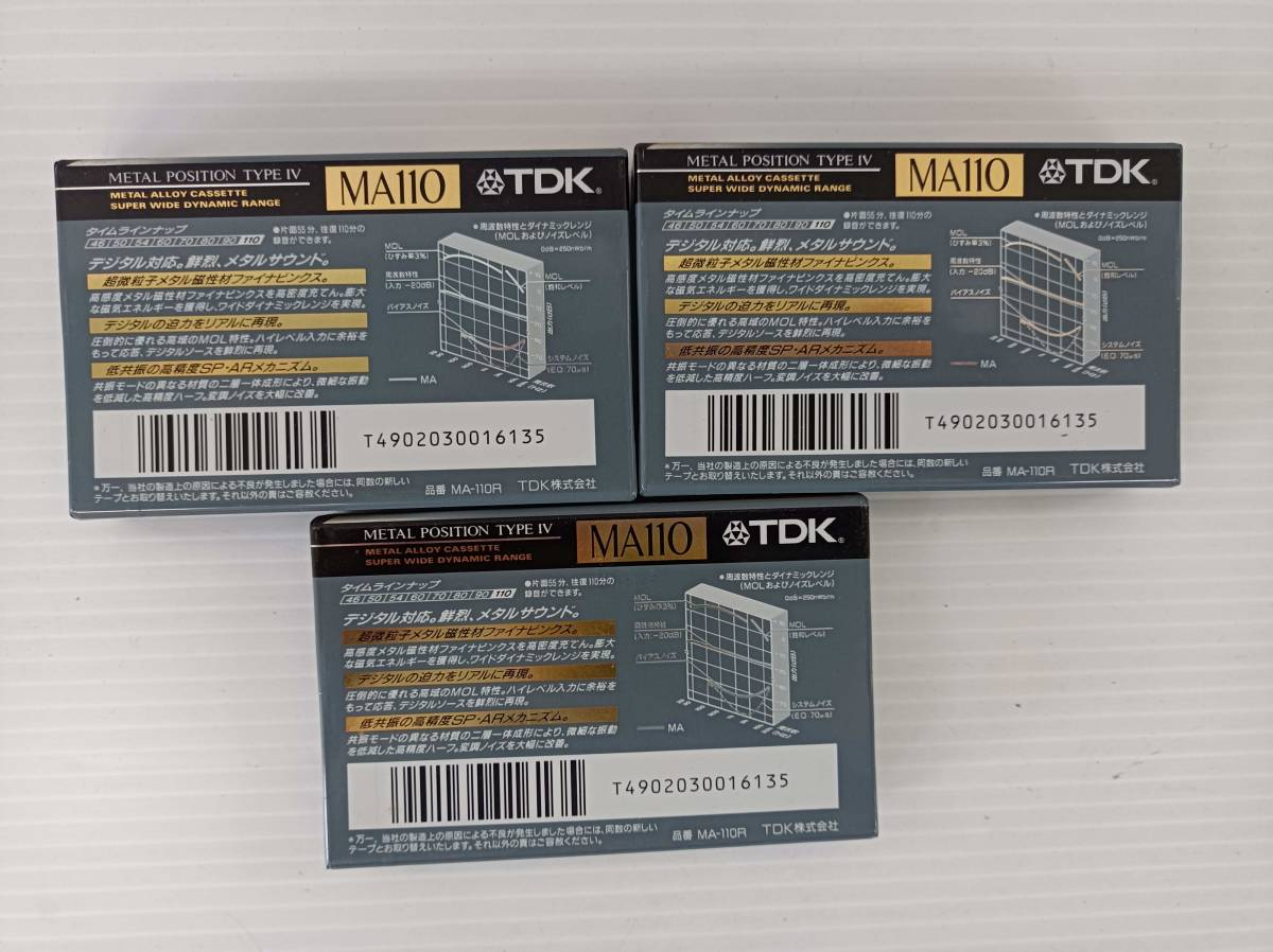 TDK カセットテープ 未使用未開封 メタル 110分 8本 QAZ11187☆未開封