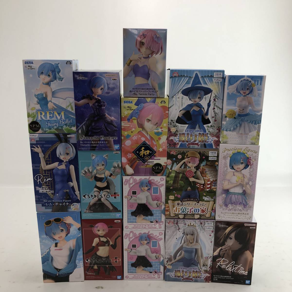 リゼロ　フィギュア　21体　まとめ売り Re:ゼロから始める異世界生活 リゼロ フィギュア まとめ売り 16体 現状