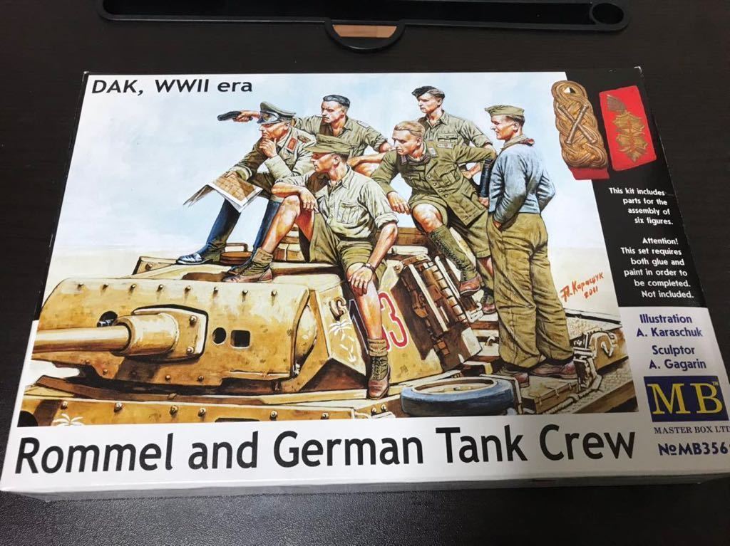マスターボックス 1/35 DAK アフリカ軍団ロンメル将軍&司令部将校・戦車上 (MB3561) 未組立 MASTER BOX
